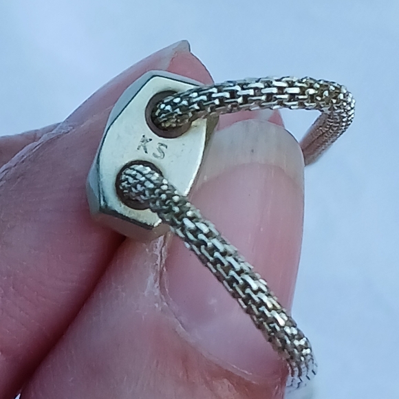 Kendra Scott Silver Tone “Inez” Adjustable Pendant Necklace In Green Chalcedony - Picture 12 of 14